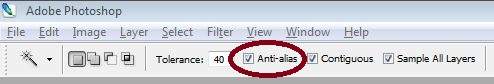 Anti alias - magic wand tool