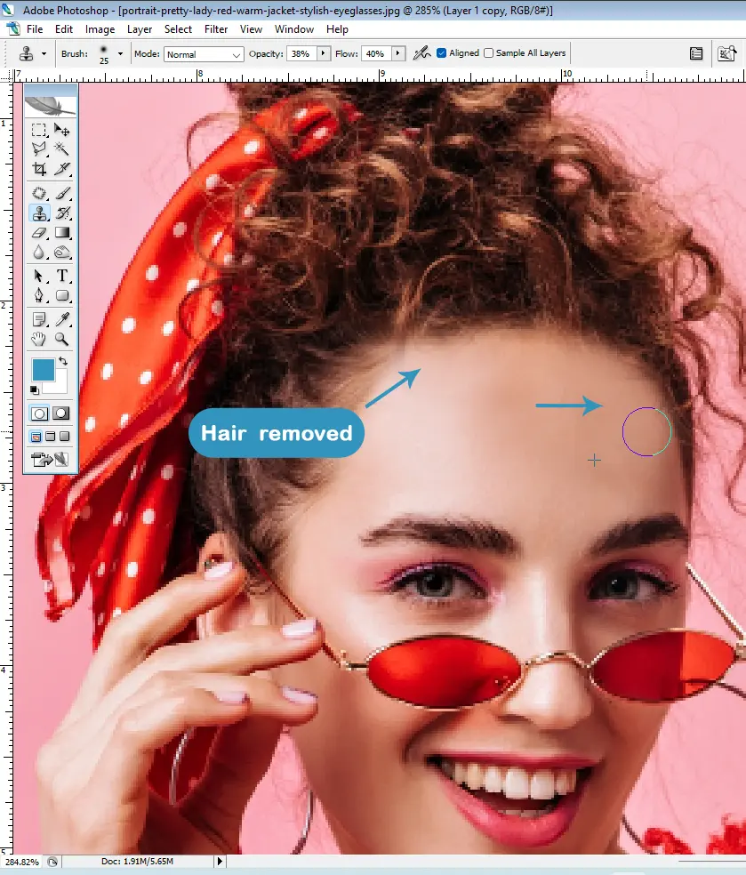How to apply Clone Stamp Tool in Photoshop